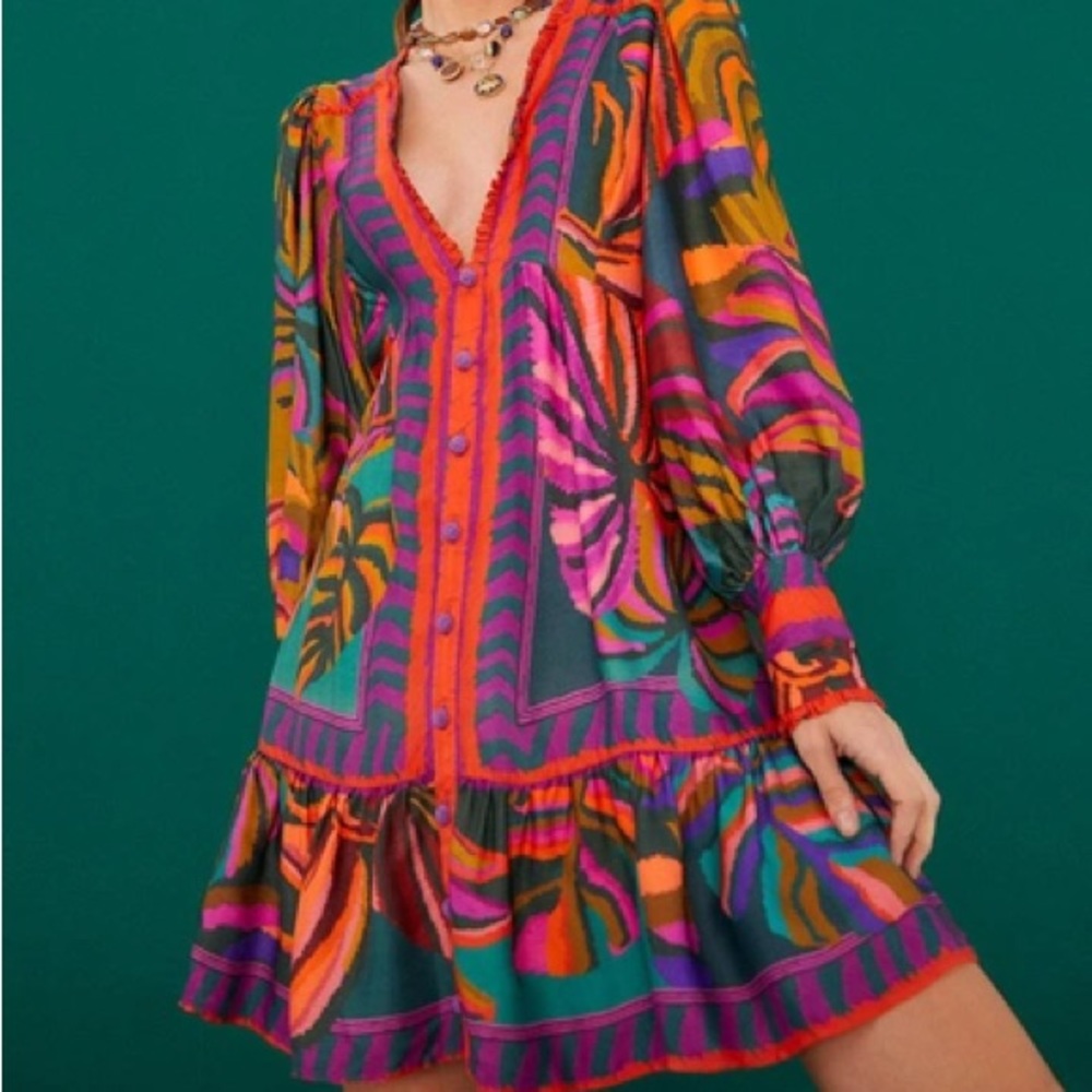 FARM Rio Viscose Mini Dress NWT